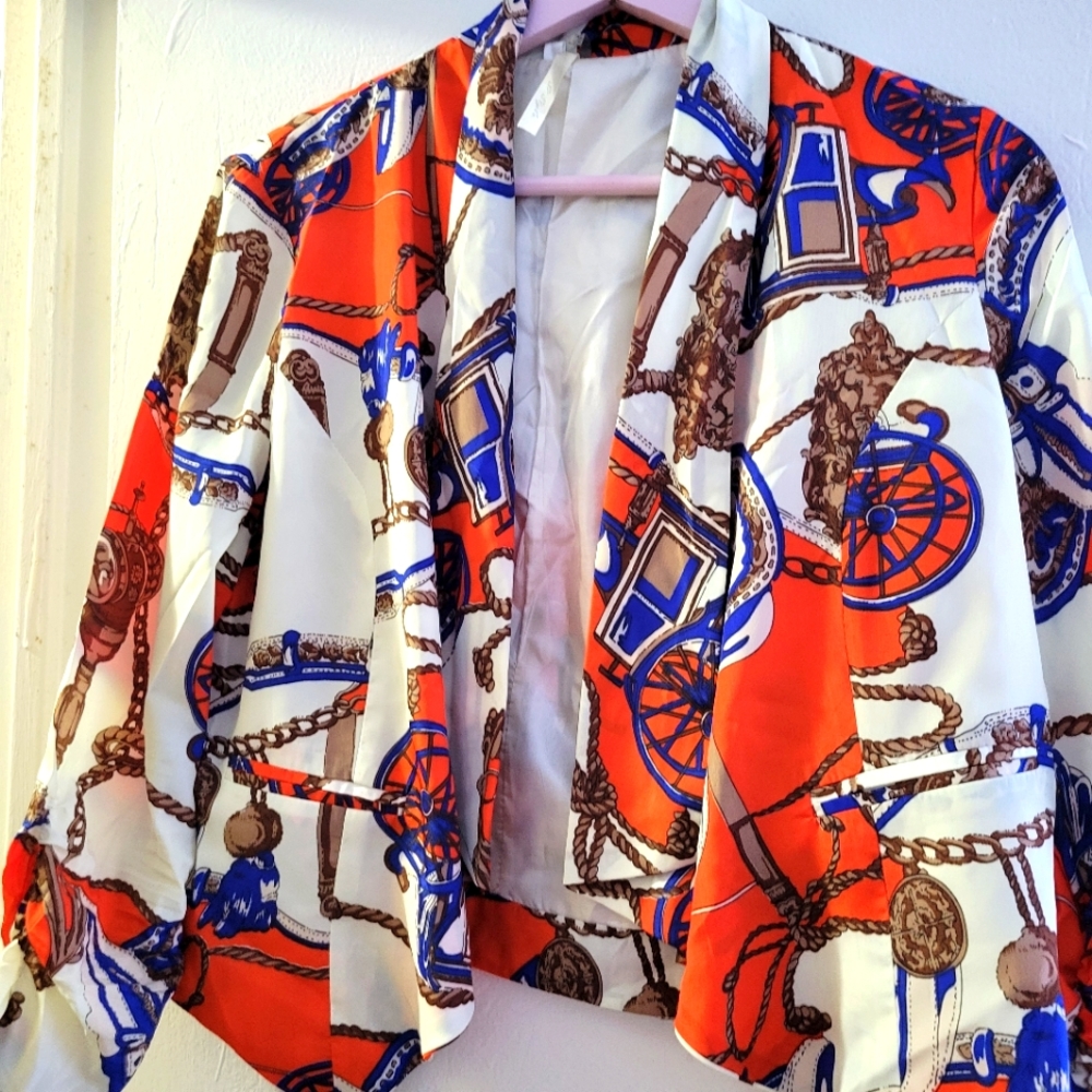 Cropped Patterned Jacket